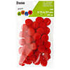 EBL Pom Pom 3/4" Red 45pc- 6PK Image 1