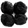 EBL Pom Pom 3" Black 4pc- 6PK Image 1