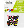 EBL Pom Pom 3mm Multi 100pc- 6PK Image 1