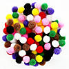 EBL Pom Pom 7mm Multi 100pc- 6PK Image 1
