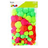EBL Pom Pom Astd Sizes Neon 100pc- 6PK Image 1