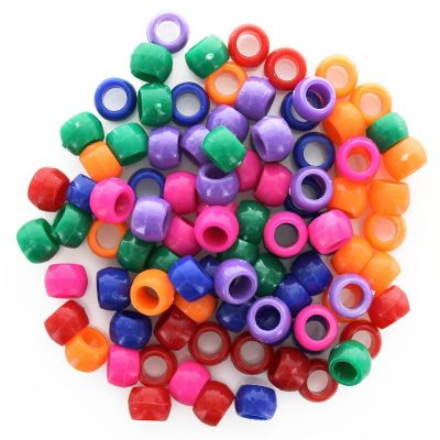 EBL Pony Bead 6x9mm 1lb Bold Mix Image 1
