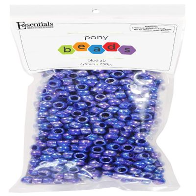 EBL Pony Bead 6x9mm AB Blue 750pc Image 1