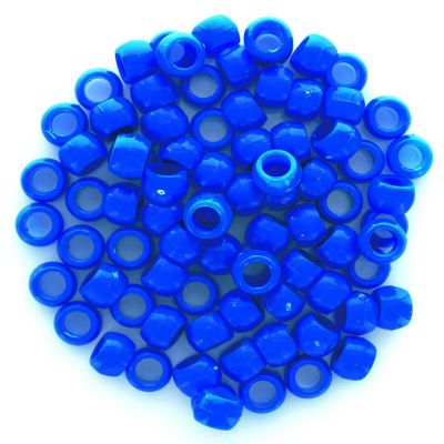EBL Pony Bead 6x9mm Neon Blue 750pc Image 1
