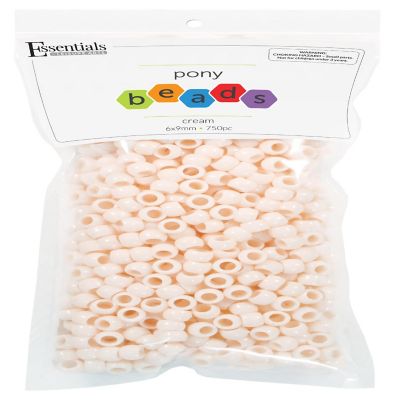EBL Pony Bead 6x9mm Neutral Cream 750pc Image 1