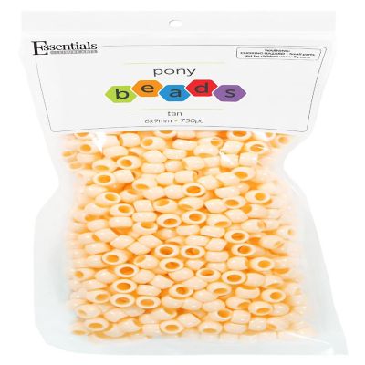 EBL Pony Bead 6x9mm Neutral Tan 750pc Image 1
