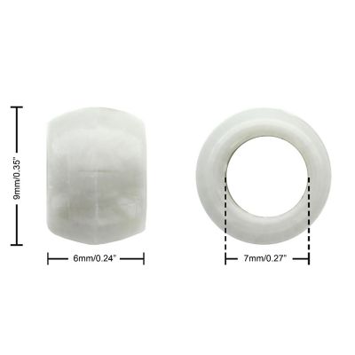 EBL Pony Bead 6x9mm Neutral White 750pc Image 2