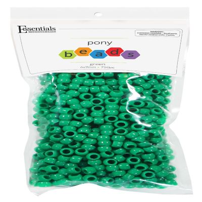 EBL Pony Bead 6x9mm Opaque Green 750pc Image 1