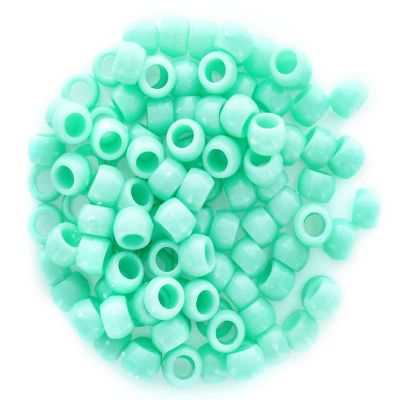 EBL Pony Bead 6x9mm Pastel Blue 750pc Image 1