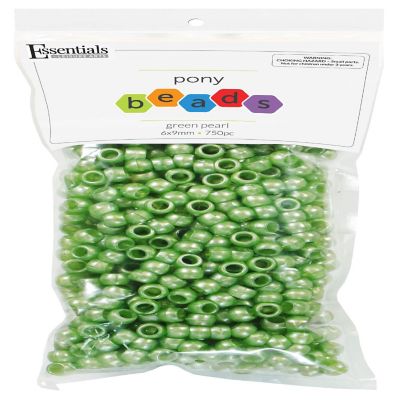 EBL Pony Bead 6x9mm Pearl Green 750pc Image 1