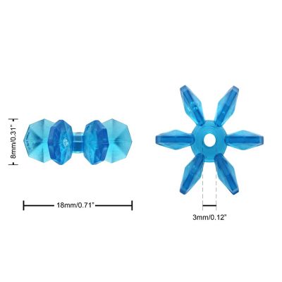 EBL Snowflake Bead 18mm Ice Mix 200pc Image 2