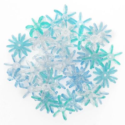 EBL Snowflake Bead 18mm Ice Mix 200pc Image 3