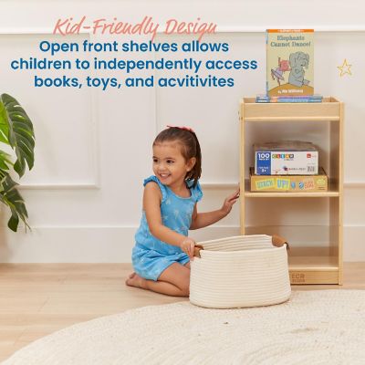 ECR4Kids 2-Cube Vertical Storage Cabinet, Natural Image 3