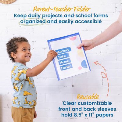 ECR4Kids 2-Pocket Parent-Teacher Classroom Communication Folder, Assorted, 36-Piece Image 2