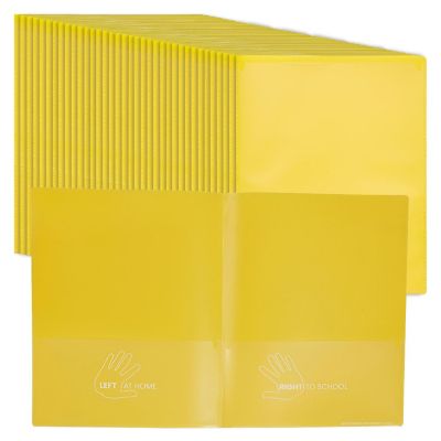 ECR4Kids 2-Pocket Parent-Teacher Classroom Communication Folder, School Supplies, Yellow, 36-Piece Image 1