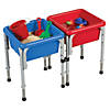 ECR4Kids 2 Station Square Sand and Water Table with Lids Image 3