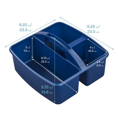 ECR4Kids 3-Compartment Storage Caddy, Earthtone, 6-Pack Image 1
