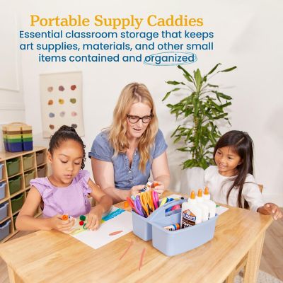 ECR4Kids 3-Compartment Storage Caddy, Earthtone, 6-Pack Image 2