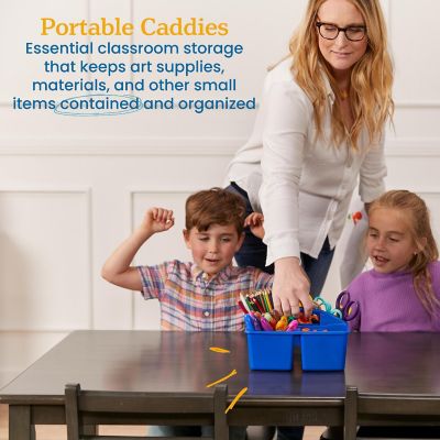 ECR4Kids 4-Compartment Medium Caddy, Primary, 6-Pack Image 2