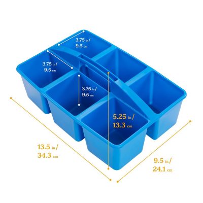 ECR4Kids 6-Compartment Large Caddy, Primary, 6-Pack Image 1