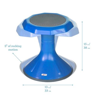 ECR4Kids ACE Active Core Engagement Wobble Stool, 15-Inch Seat Height, Blue Image 1