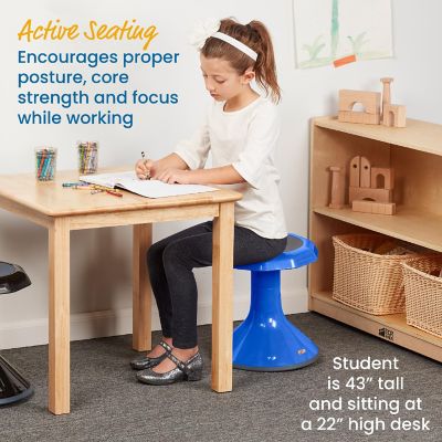 ECR4Kids ACE Active Core Engagement Wobble Stool, 15-Inch Seat Height, Blue Image 3