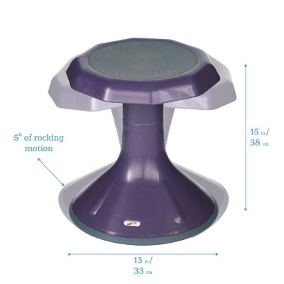 ECR4Kids ACE Active Core Engagement Wobble Stool, 15-Inch Seat Height, Eggplant Image 1