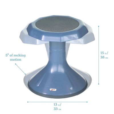 ECR4Kids ACE Active Core Engagement Wobble Stool, 15-Inch Seat Height, Flexible Seating, Powder Blue Image 1