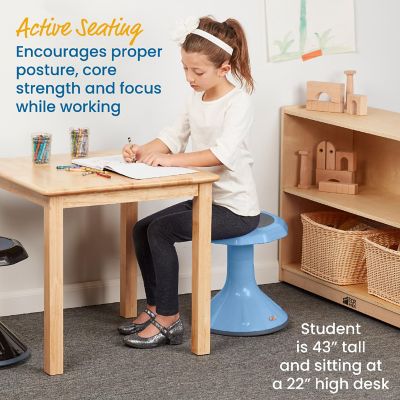 ECR4Kids ACE Active Core Engagement Wobble Stool, 15-Inch Seat Height, Flexible Seating, Powder Blue Image 3