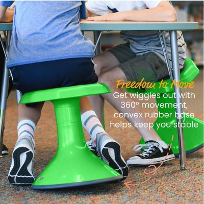 ECR4Kids ACE Active Core Engagement Wobble Stool, 15-Inch Seat Height, Grassy Green Image 2