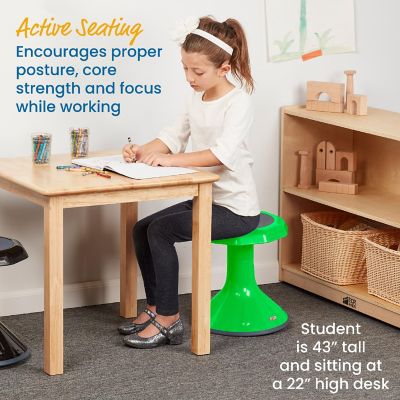 ECR4Kids ACE Active Core Engagement Wobble Stool, 15-Inch Seat Height, Grassy Green Image 3