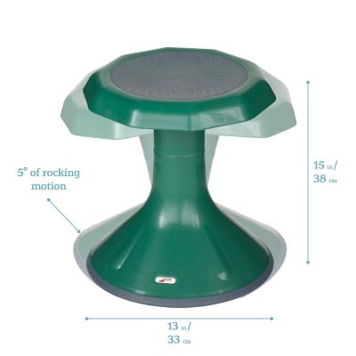 ECR4Kids ACE Active Core Engagement Wobble Stool, 15-Inch Seat Height, Green Image 2