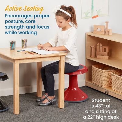 ECR4Kids ACE Active Core Engagement Wobble Stool, 15-Inch Seat Height, Red Image 3