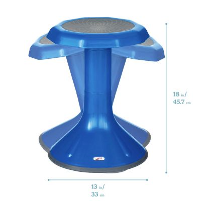 ECR4Kids ACE Active Core Engagement Wobble Stool, 18-Inch Seat Height, Blue Image 1