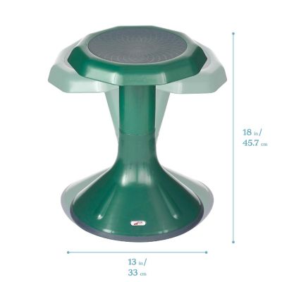 ECR4Kids ACE Active Core Engagement Wobble Stool, 18-Inch Seat Height, Green Image 1