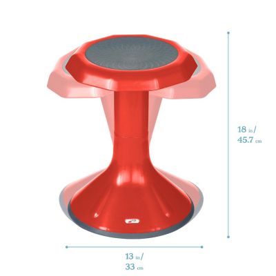 ECR4Kids ACE Active Core Engagement Wobble Stool, 18-Inch Seat Height, Red Image 1