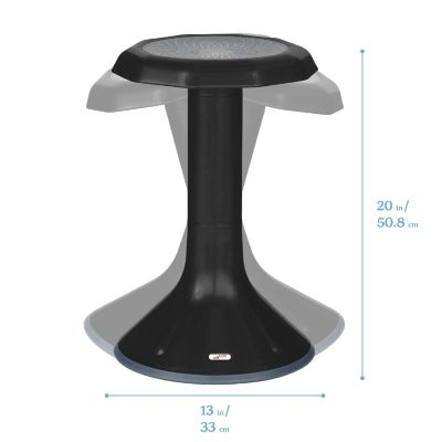 ECR4Kids ACE Active Core Engagement Wobble Stool, 20-Inch Seat Height, Black Image 1