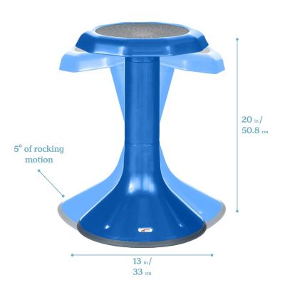 ECR4Kids ACE Active Core Engagement Wobble Stool, 20-Inch Seat Height, Blue Image 1