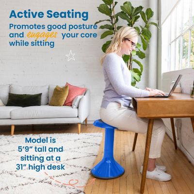 ECR4Kids ACE Active Core Engagement Wobble Stool, 20-Inch Seat Height, Flexible Seating, Blue Image 2