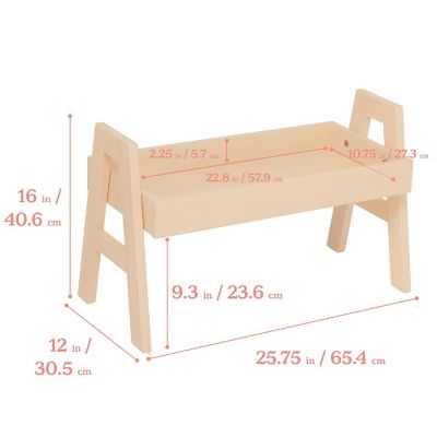 ECR4Kids Adjustable Stacking Shelf with Full Edge, Antique White Image 1