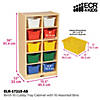 ECR4Kids Birch 10 Cubby Tray Cabinet with Assorted Bins Image 1