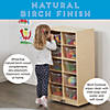ECR4Kids Birch 10 Cubby Tray Cabinet with Clear Bins Image 3