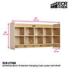ECR4Kids Birch 10-Section Hanging Coat Locker with Shelf Image 1