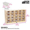 ECR4Kids Birch 20 Cubby Tray Cabinet with Clear Bins Image 1