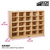 ECR4Kids Birch 25 Cubby Tray Cabinet with Clear Bins Image 1