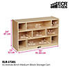 ECR4Kids Birch 36in Medium Block Storage Cart Natural Image 1