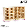 ECR4Kids Birch Storage Cabinet with 20 Tray Cubbies Image 1