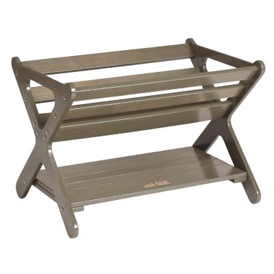ECR4Kids Book Caddy with Shelf, Grey Wash Image 1