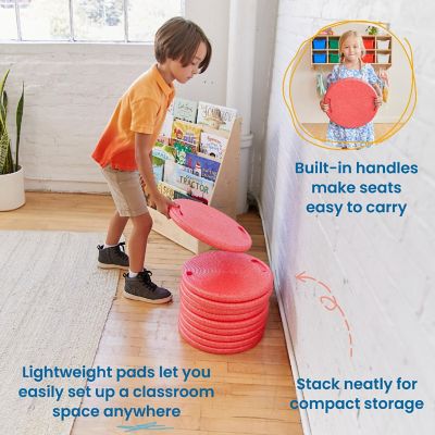 ECR4Kids CircleSpots, Red, 10-Pack Image 3