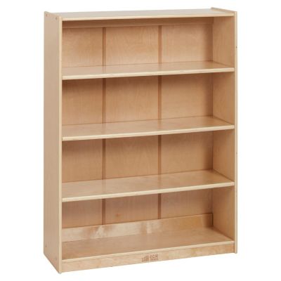ECR4Kids Classic Bookcase, 48in, Adjustable Bookshelf, Natural Image 1